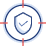 A blue icon of a weight with the word " tax " on it.