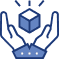 A blue icon of a weight with the word " tax " on it.