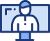 A blue icon of a weight with the word " tax " on it.