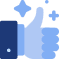 A blue icon of a weight with the word " tax " on it.